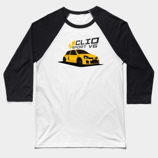 Renault Clio V6 (Yellow) Baseball T-Shirt